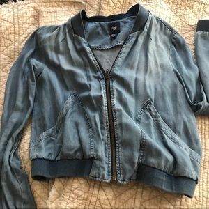 GAP Light Denim Bomber Jacket